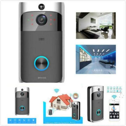 WiFi Wireless Video Doorbell Two-Way Talk Smart PIR Door Bell Security Camera HD